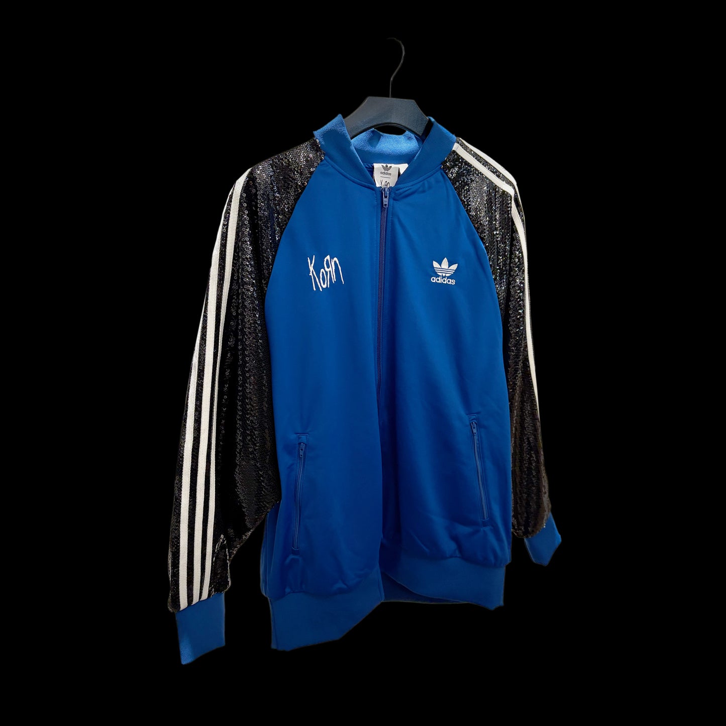 Blue and black adidas tracksuit online